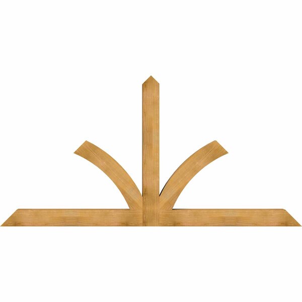 Ekena Millwork Richland Rough Sawn Timber Gable Bracket, Western Red Cedar, 108"W x 54"H x 6"D x 6"F, 12/12 Pitch GBW108X54X0606RIC00RWR - main